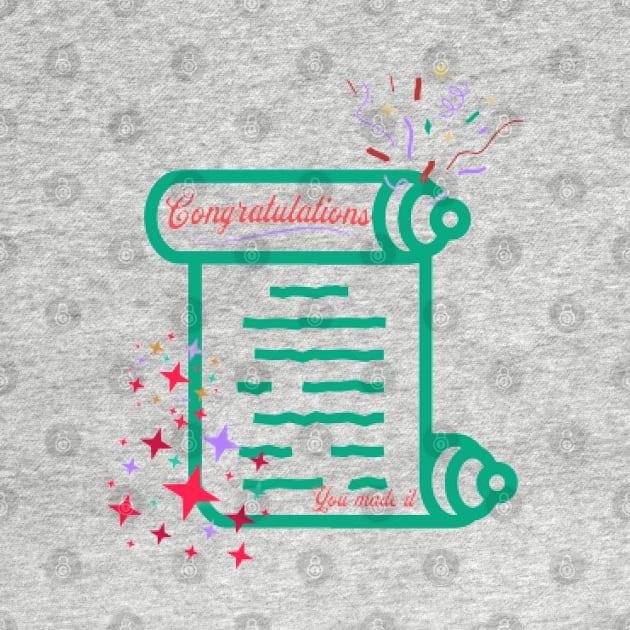Congratulations, You Made It, Fireworks, Stars by KoumlisArt